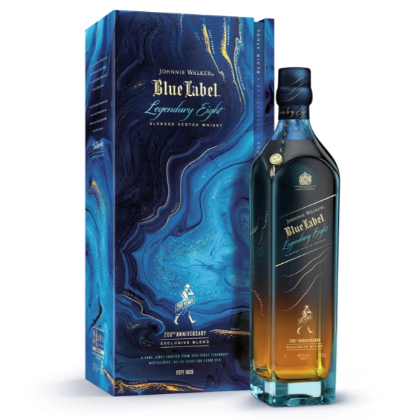 Johnnie Walker Blue Label Legendary Eight Blended Scotch Whisky 200Th Anniversary Exclusive Blend Bottle 750Ml