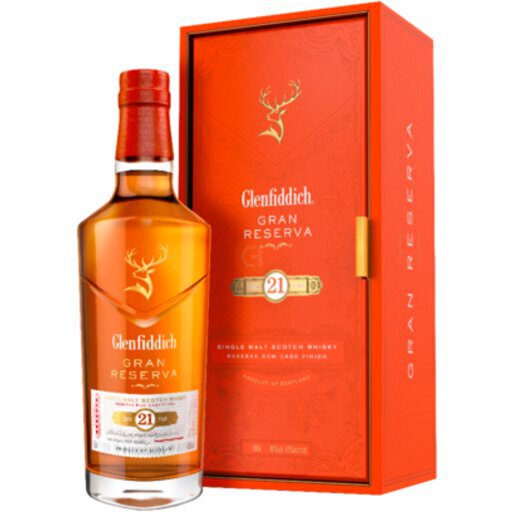 Glenfiddich 21 Years Old Gran Reserva Rum Cask Finish Single Malt Scotch Whisky 750Ml